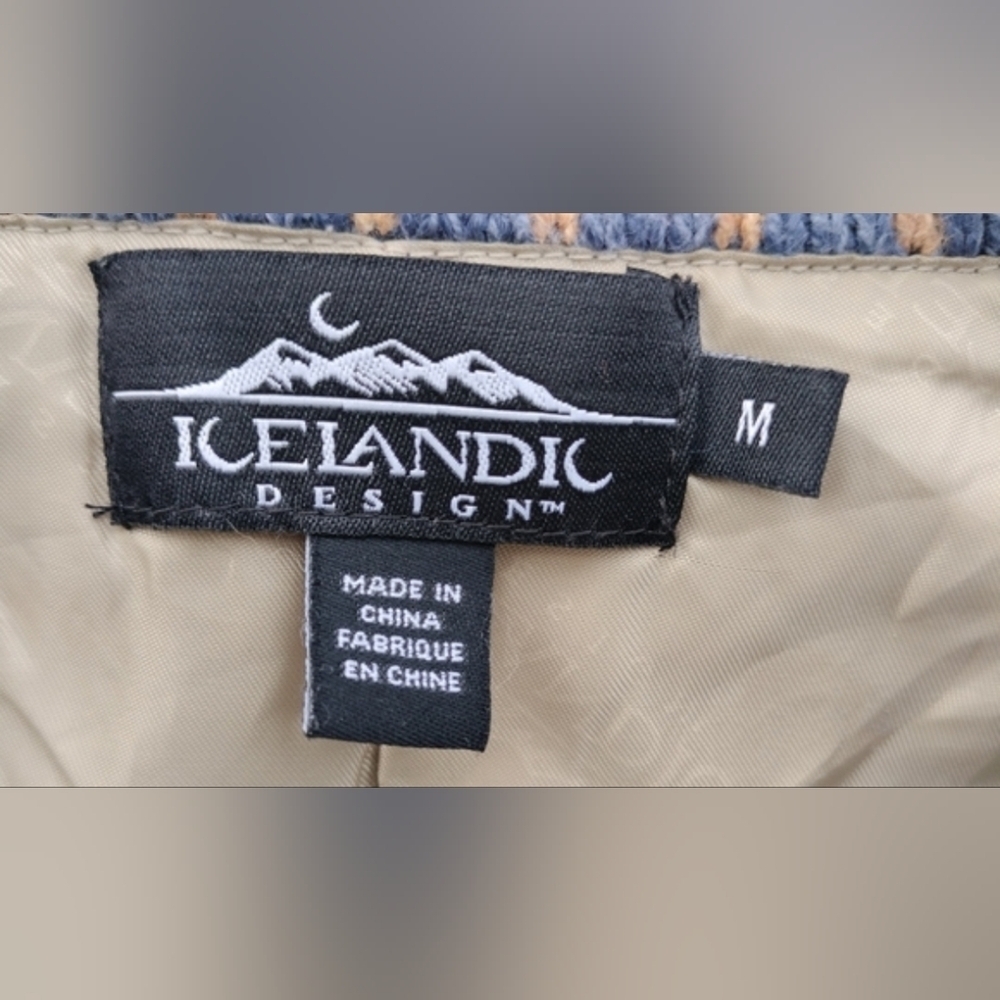 Vintage 2001 Icelandic Design Horse Cardigan Women's M Linen Blend Lined - Picture 5 of 9